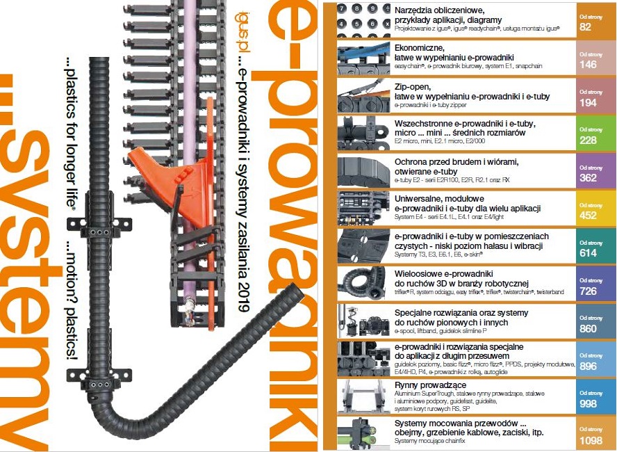 Katalog eprowadników kablowych i systemów zasilania igus