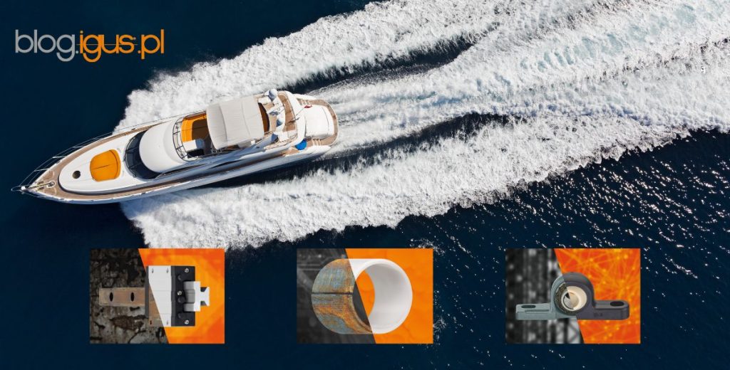 Części igus do jachtów, żaglówek i łodzi motorowych - drylin, igubal,  iglidur dla branży jachtowej