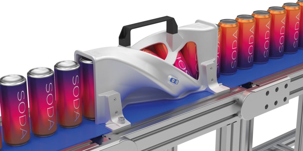 druk 3D w przemyśle spożywczym - drukowana obracarka do puszek, butelek i tub